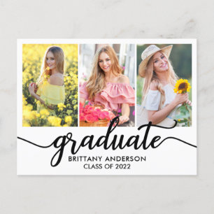 Moderna Invitación de graduación fotográfica de 3
