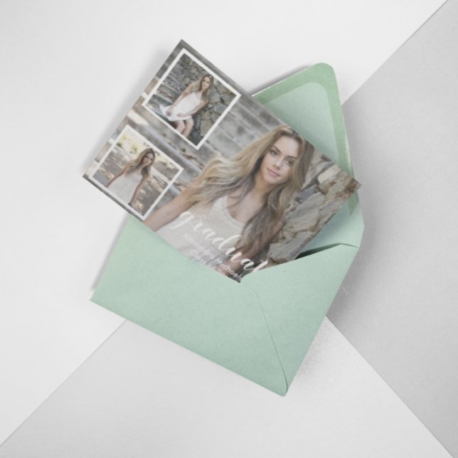 Moderna Invitación de graduación fotográfica de 3 (Subido por el creador)