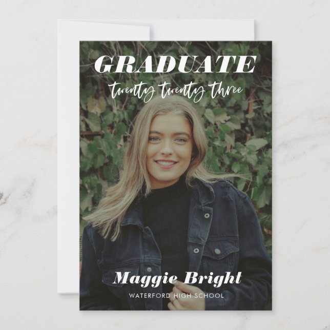 Moderna invitación de graduados de 2023 Open House (Anverso)