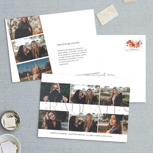 Moderna Invitación de graduados multifotografía (Subido por el creador)