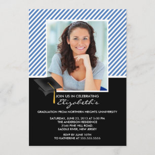 Moderna Invitación de la fiesta de graduación de f