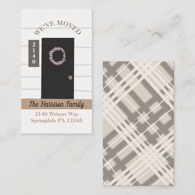 Moderna Invitación de movimiento de puertas de gra (Anverso / Reverso)