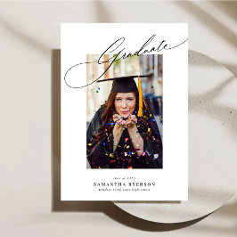 Moderna invitación e invitación para graduación