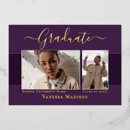 Moderna Invitación elegante de Relieve metalizado 