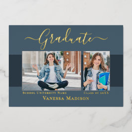 Moderna Invitación elegante de Relieve metalizado 