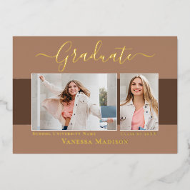 Moderna Invitación elegante de Relieve metalizado 