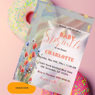 moderna invitación elegante para Baby Sprinkle de