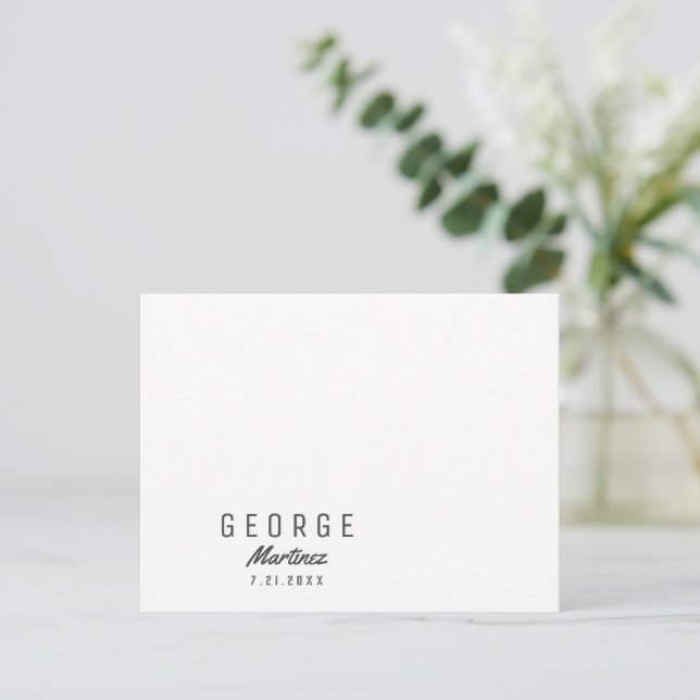 Moderna Invitación exclusiva del bebé fotográfico  (Anverso de pie)