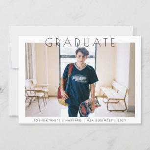 Moderna Invitación fotográfica de graduación de Un