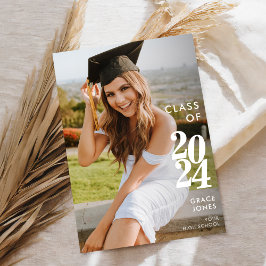 Moderna Invitación Minimalista de graduación de fo