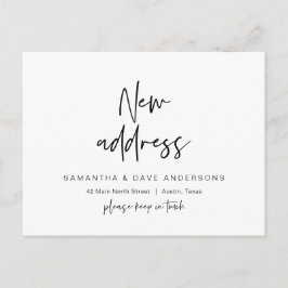 Moderna Invitación minimalista, nueva dirección re