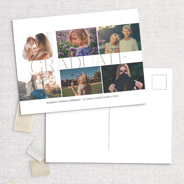 Moderna Invitación multifotografía entonces/ahora  (Subido por el creador)