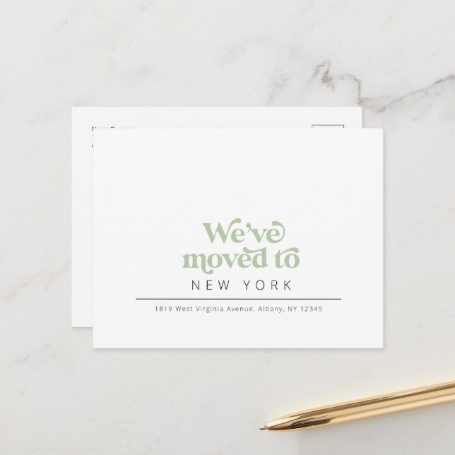 Moderna invitación retro simple en movimiento de p (Anverso/Reverso In Situ)