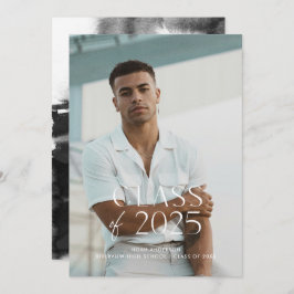 Moderna Invitación simple de graduación de fotos e