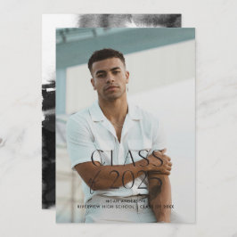 Moderna Invitación simple de graduación de fotos e