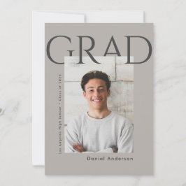 Moderna Invitación simple de graduación fotográfic