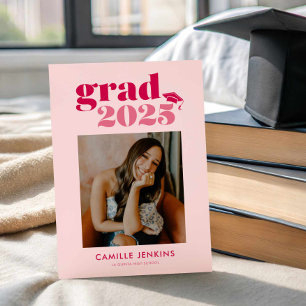 Moderna Invitación simple de graduación fotográfic