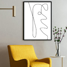 Moderna línea abstracta contemporánea arte blanco 