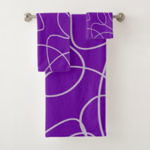 Moderna línea abstracta de arte en morado