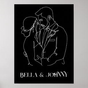 Moderna línea simple arte negro y blanco ,moda boh