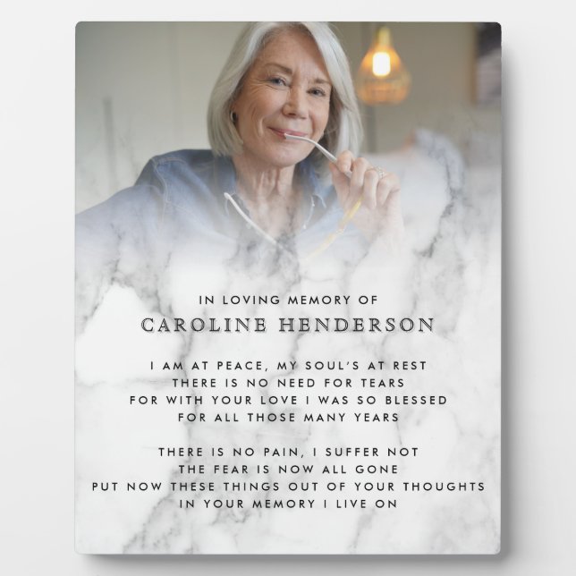 Moderna memoria amorosa Marble foto y placa de cit (Frente)