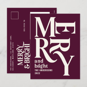 Moderna, mínima, simple y alegre Navidad