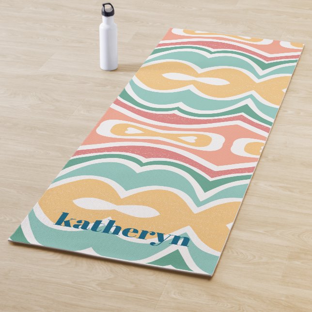 Moderna Mint Green Resumen Elegante Moda Yoga Mat (In situ)