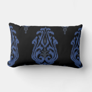 Moderna moda azul damasco negro kat almohada