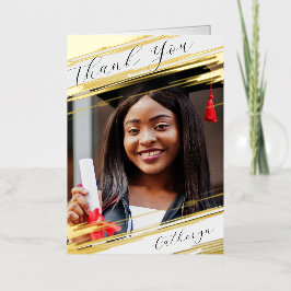 Moderna Moda elegante Agradecimiento de foto gradu