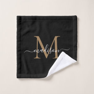 Moderna Moda elegante guión de monograma de oro ne