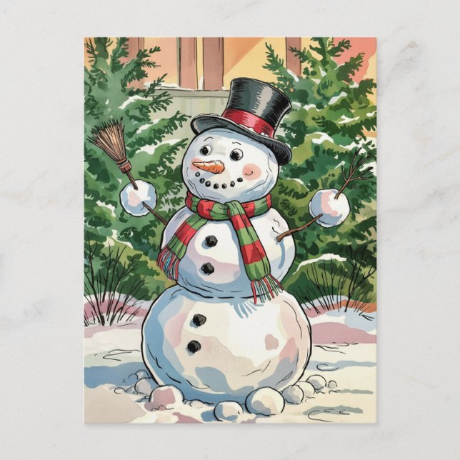 Moderna moda Feliz Navidad Snowman (Anverso)