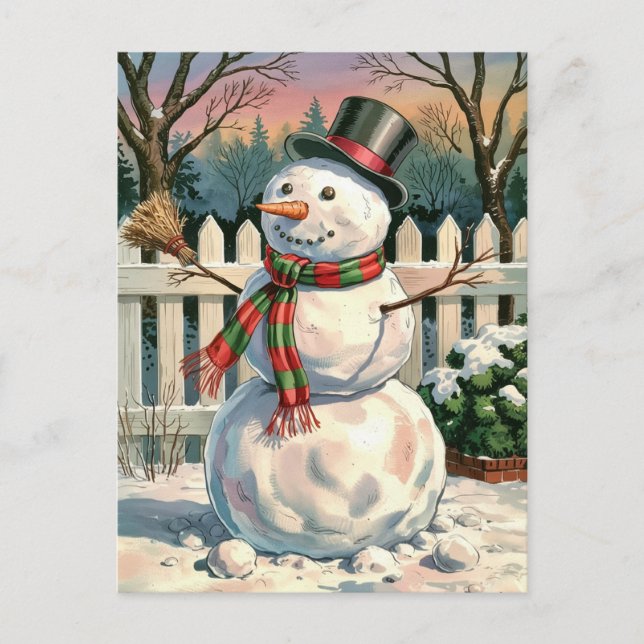 Moderna moda Feliz Navidad Snowman (Anverso)