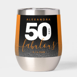 Moderna Naranja Girly Purpurina 50 y fabuloso