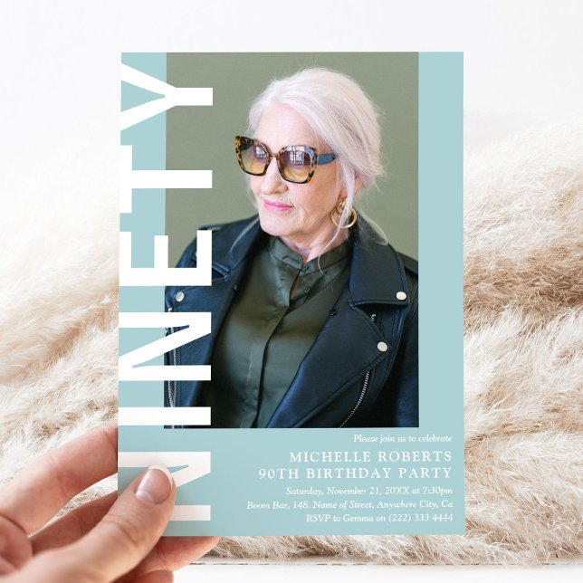 Moderna NOVENTA Foto 90ª Invitación a la fiesta de (Subido por el creador)