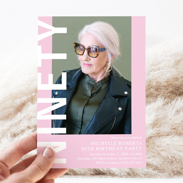 Moderna NOVENTA Foto 90ª Invitación a la fiesta de (Subido por el creador)