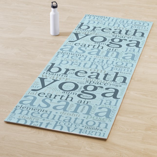 Moderna Palabra Arte Yoga Mat Blue (In situ)