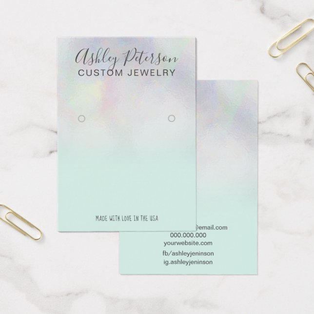 Moderna pantalla de embutido verde azulado nacre d (Oficina)