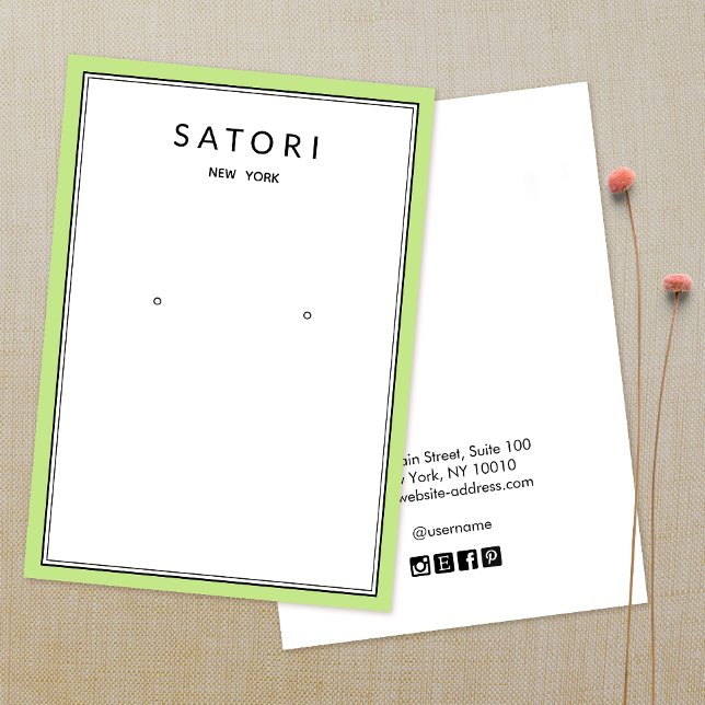 Moderna pantalla de joyería de borde verde limón (Subido por el creador)