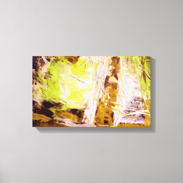 Moderna pintura abstracta de pintura con lienzo en (Anverso)