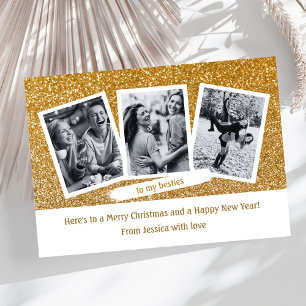 Moderna plantilla de fotografía de Besties Gold Fe