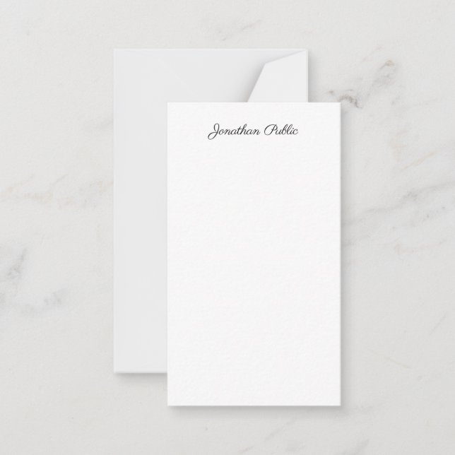 Moderna plantilla de nombre de script de caligrafí (Anverso)