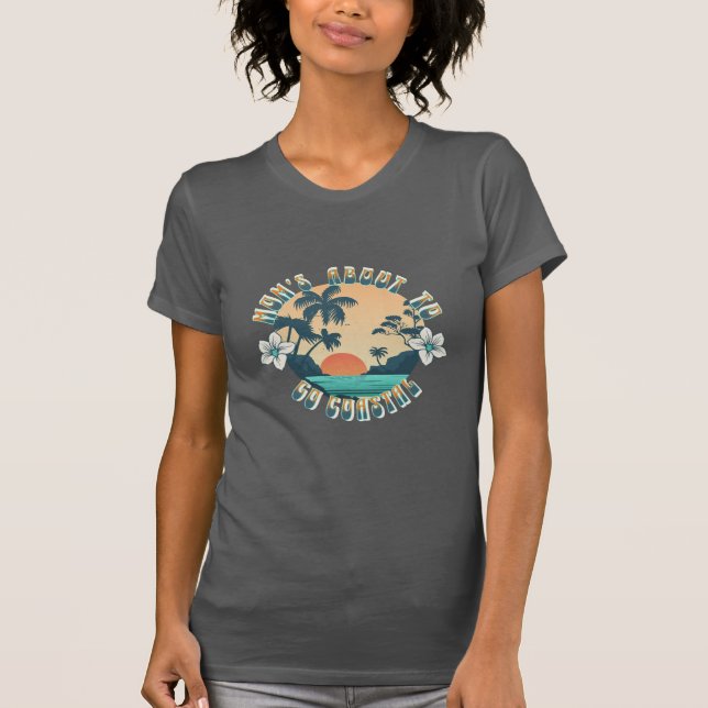 Moderna playa costera de mujeres camisetas coqueta (Anverso)