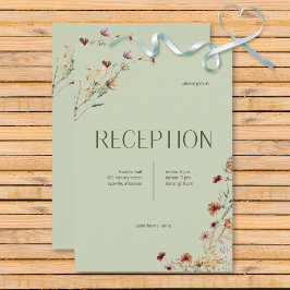 Moderna recepción con ramos de flores silvestres d
