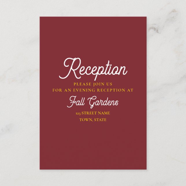 Moderna recepción de boda retro (Anverso)