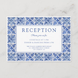 Moderna recepción de casamiento con azulejos azule