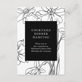 Moderna recepción floral de casamiento blanco y ne