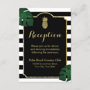 Moderna recepción hawaiana para bodas con piña