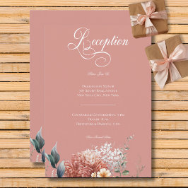 Moderna recepción romántica de jardín rosado flora