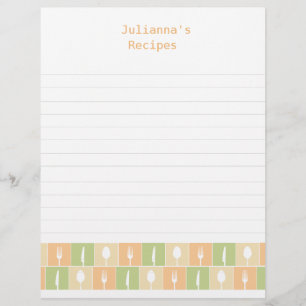 Moderna Receta De Cocina Binder Insertar Páginas D