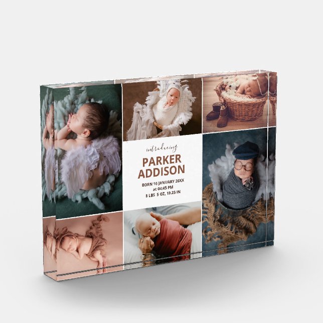 Moderna Red de Collage de fotos de 6 recién nacido (Izquierda)